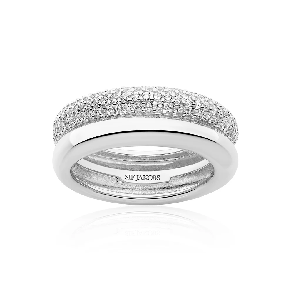 Ring Sif Jakobs Carrara model zilver met zirkonia’s-1