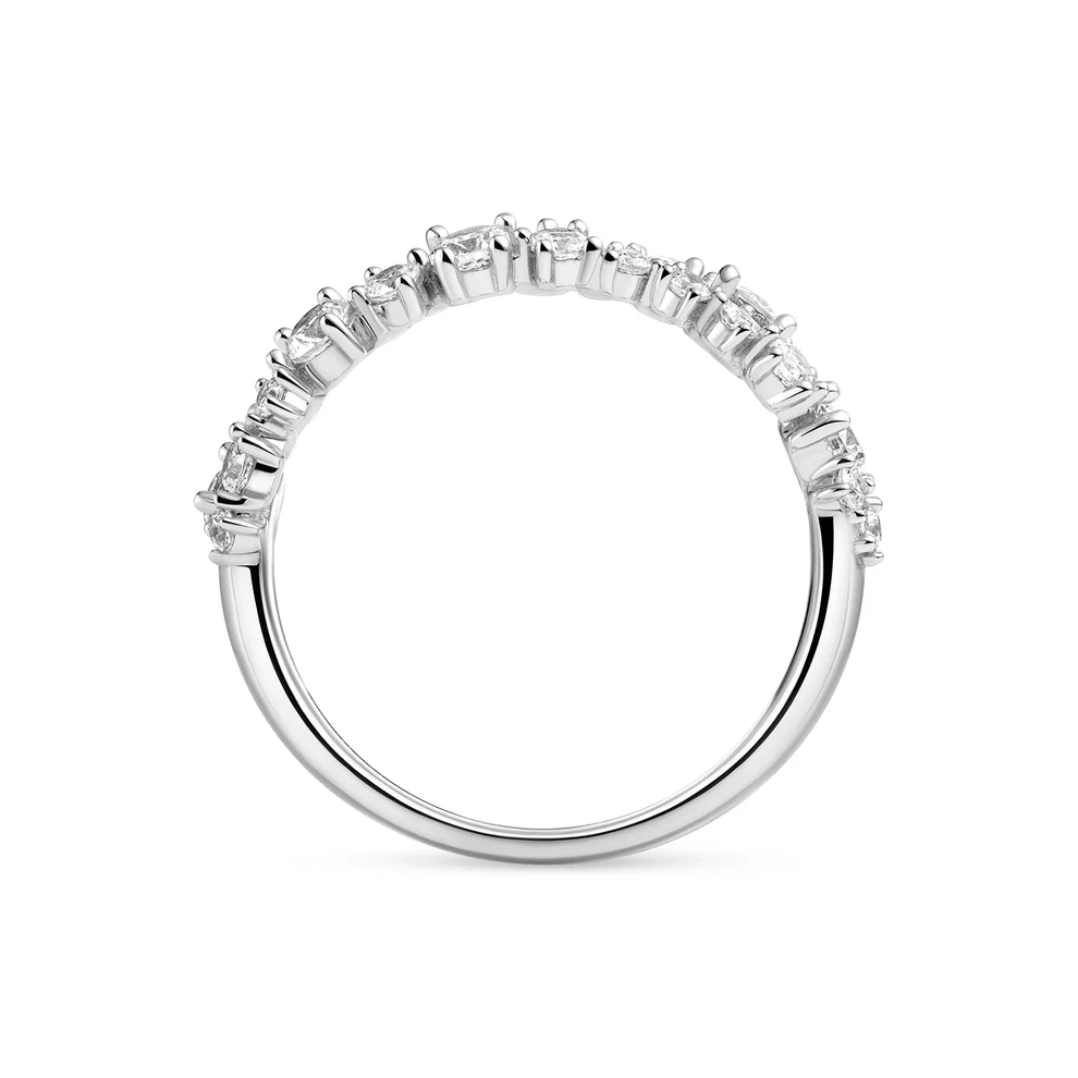 Ring Sif Jakobs Cristallo Piccolo model zilver met zirkonia’s-2