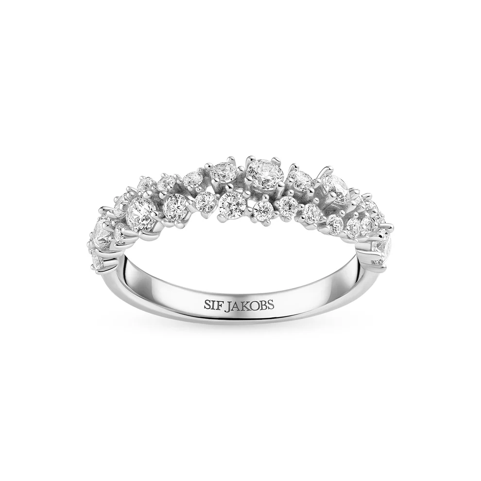 Ring Sif Jakobs Cristallo Piccolo model zilver met zirkonia’s-1