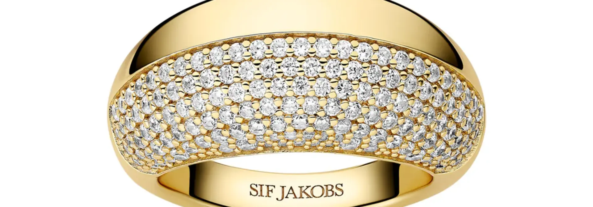 Ring Sif Jakobs Fasano model zilver gold-plated met zirkonia’s