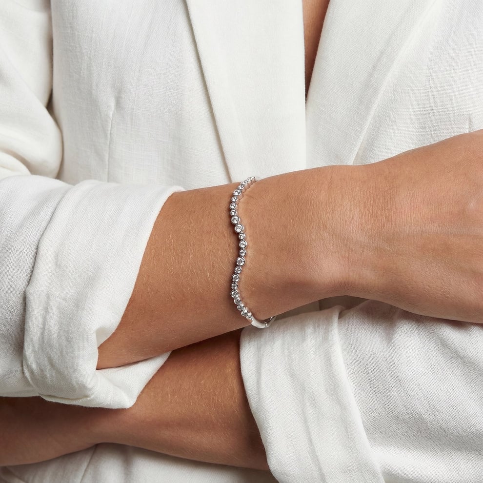 Armband Sif Jakobs Sardinien Wave model zilver met zirkonia’s-3