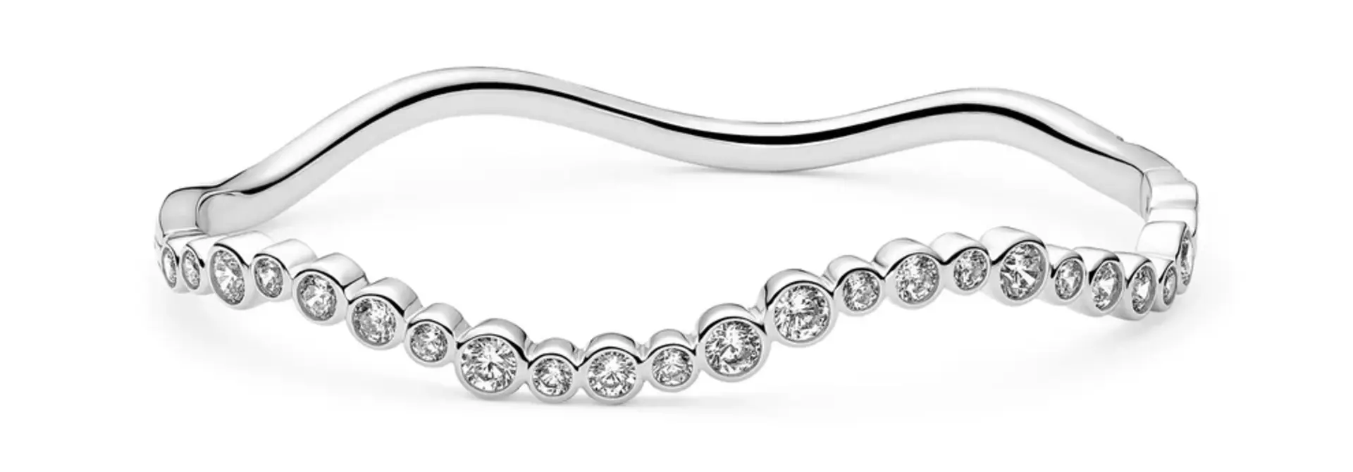 Armband Sif Jakobs Sardinien Wave model zilver met zirkonia’s