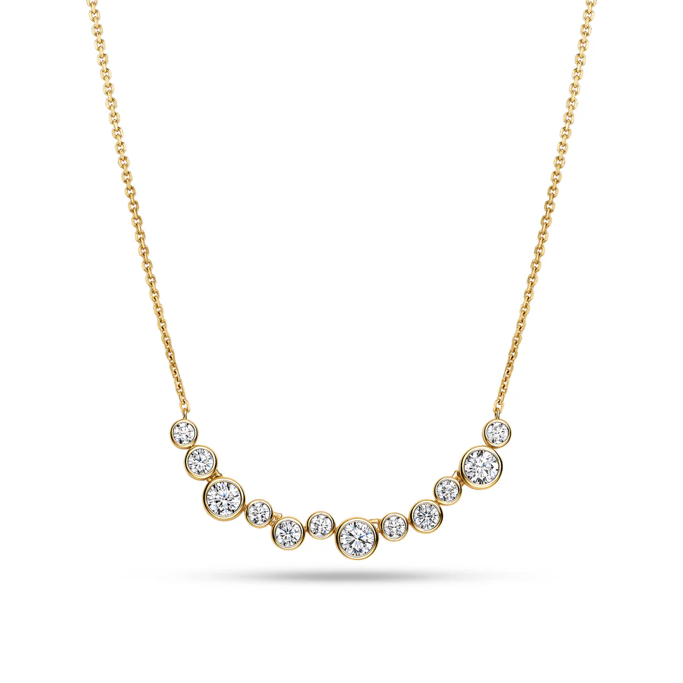 Ketting Sif Jakobs Sardinien Dodici model zilver gold-plated met zirkonia’s-1
