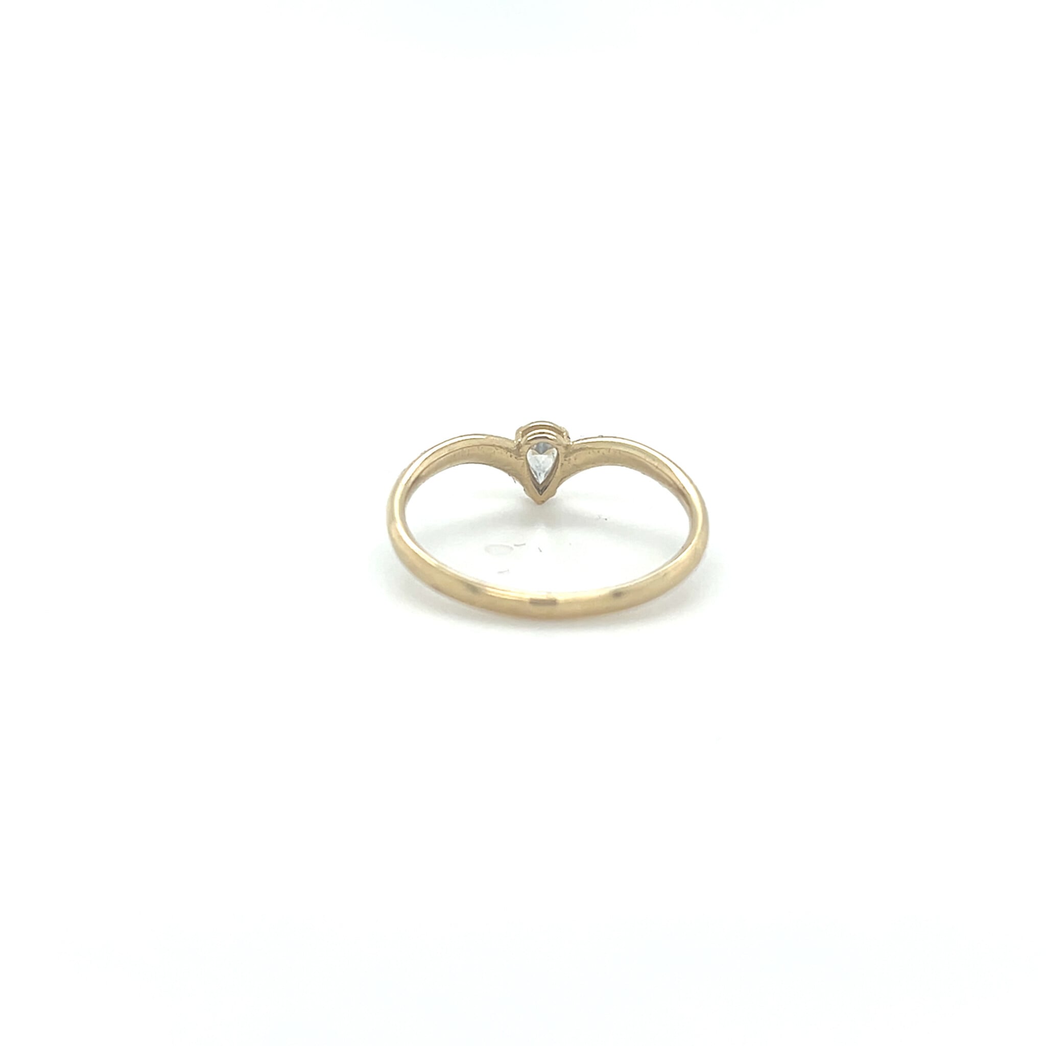 Ring met zirkonia in druppelvorm-3