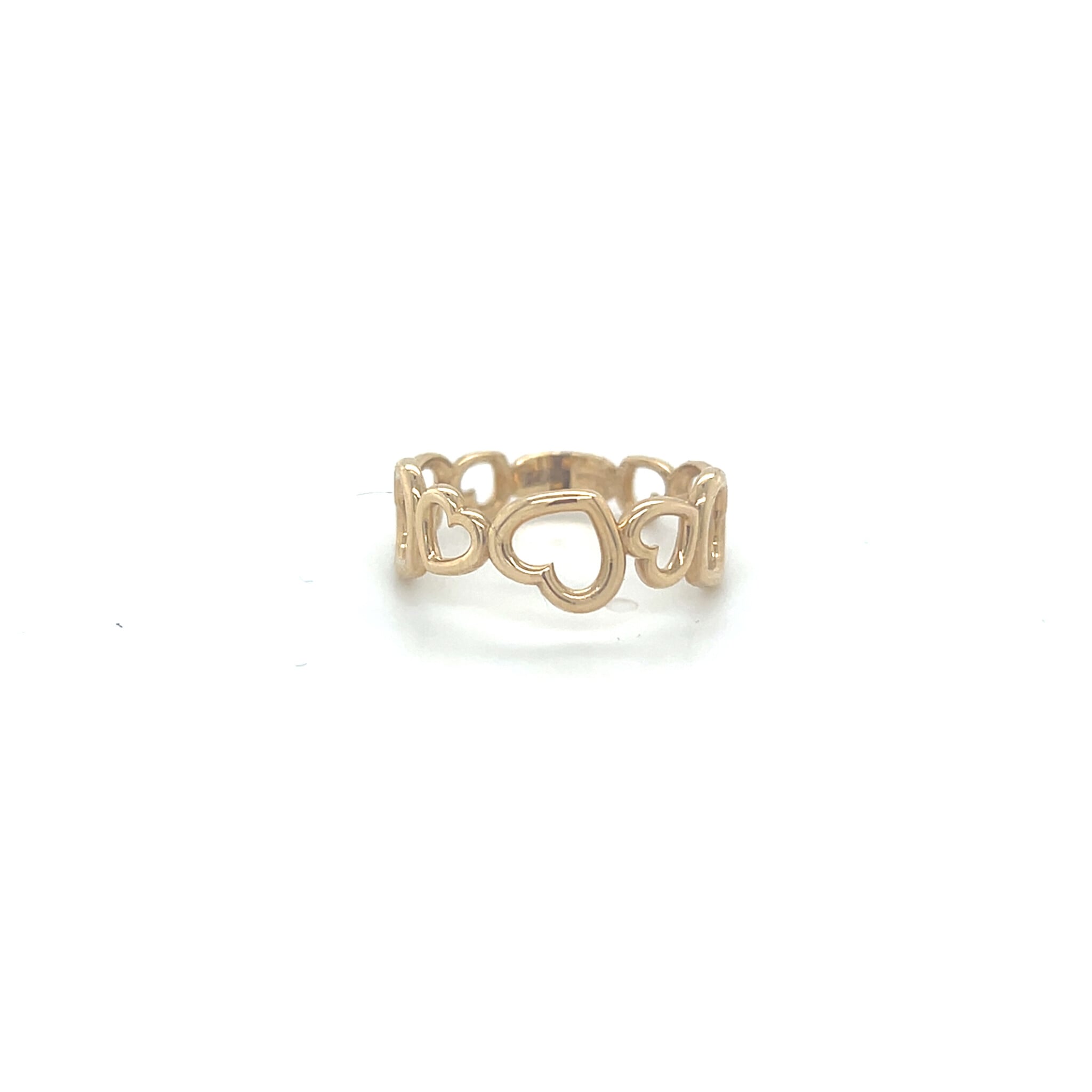 Ring met kleine en grotere hartjes-1