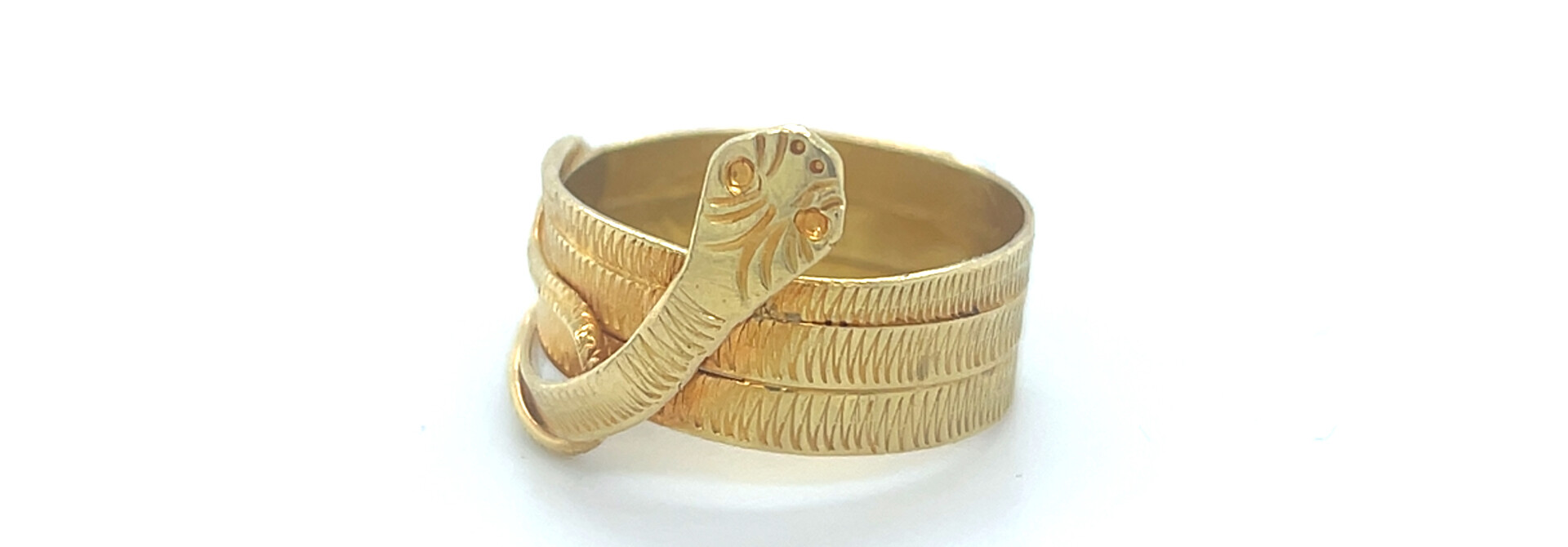 Ring slang met open onderkant