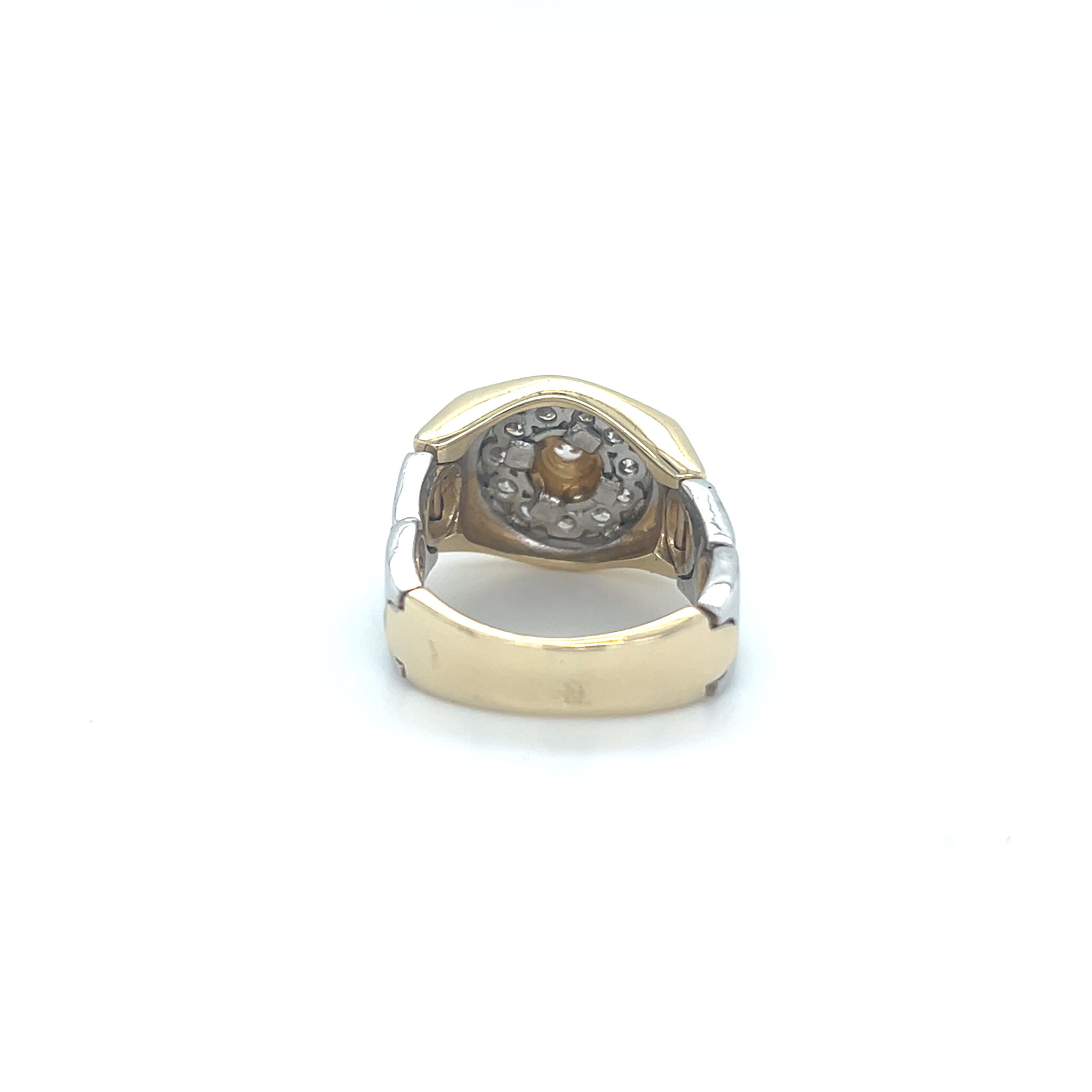 Ring flexibel bicolor met zirkonia stenen-3