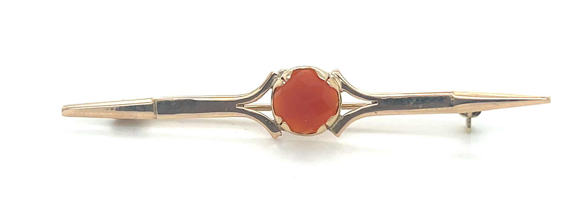 Broche met carneool steen