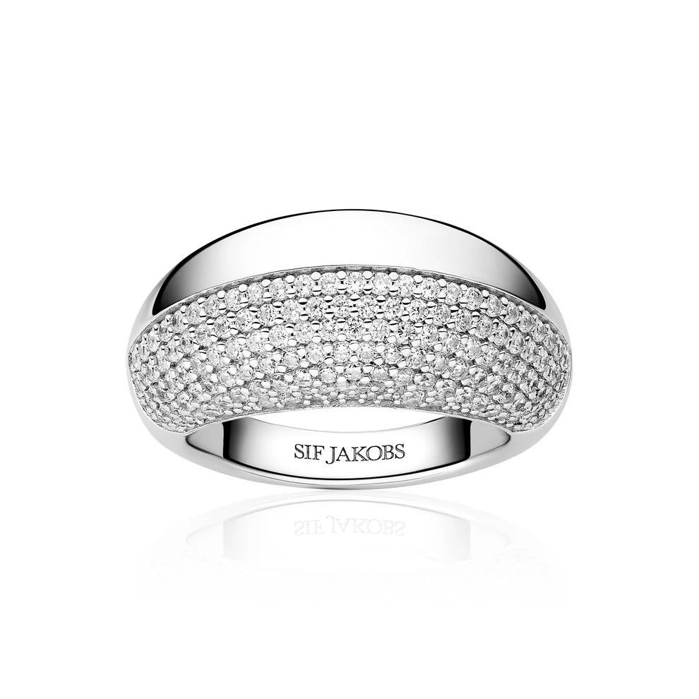 Ring Sif Jakobs Fasano model zilver gold-plated met zirkonia’s-4