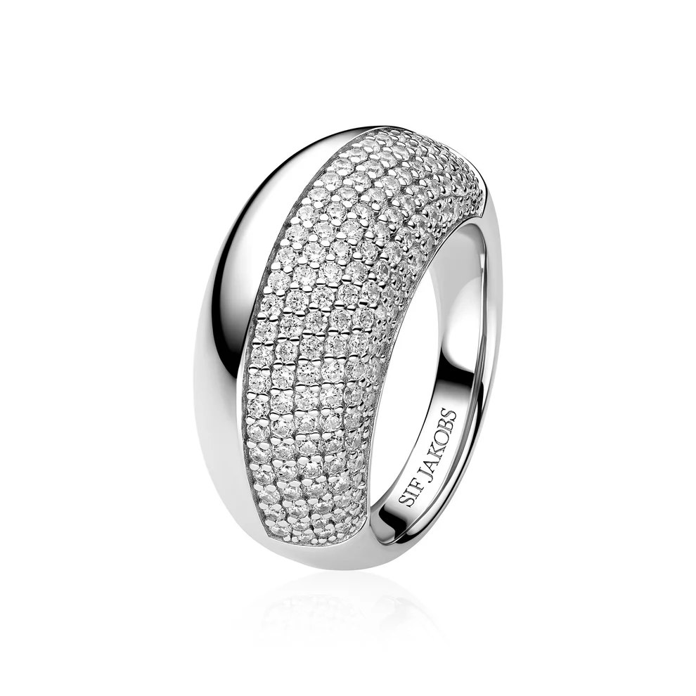 Ring Sif Jakobs Fasano model zilver gold-plated met zirkonia’s-5
