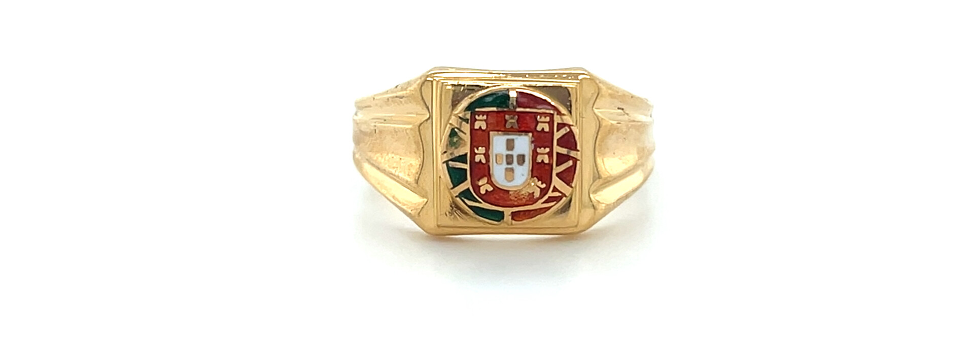 Ring zegel met Portugese vlag