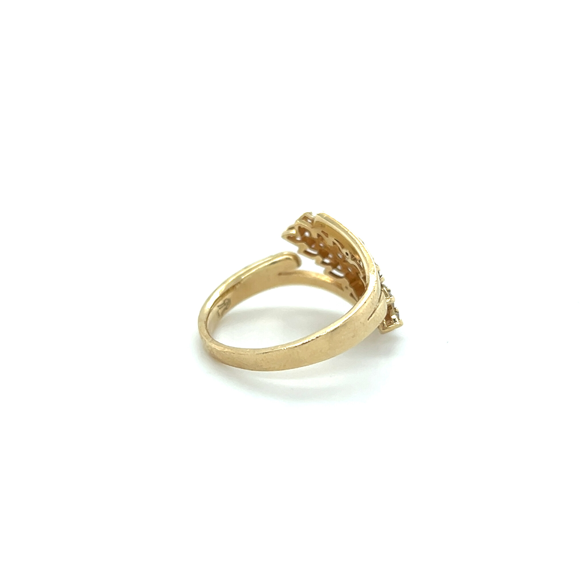 Ring met bloem motief in zirkonia stenen-2