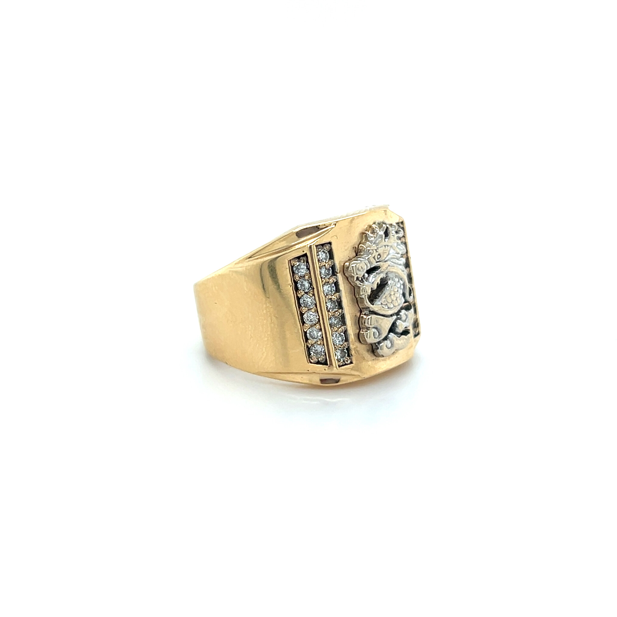 Ring met witgouden draak en 26x0.01crt diamant-2