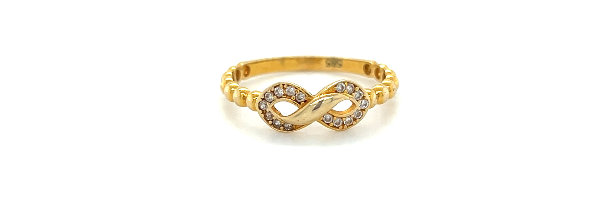Ring infinity teken en zirkonia stenen
