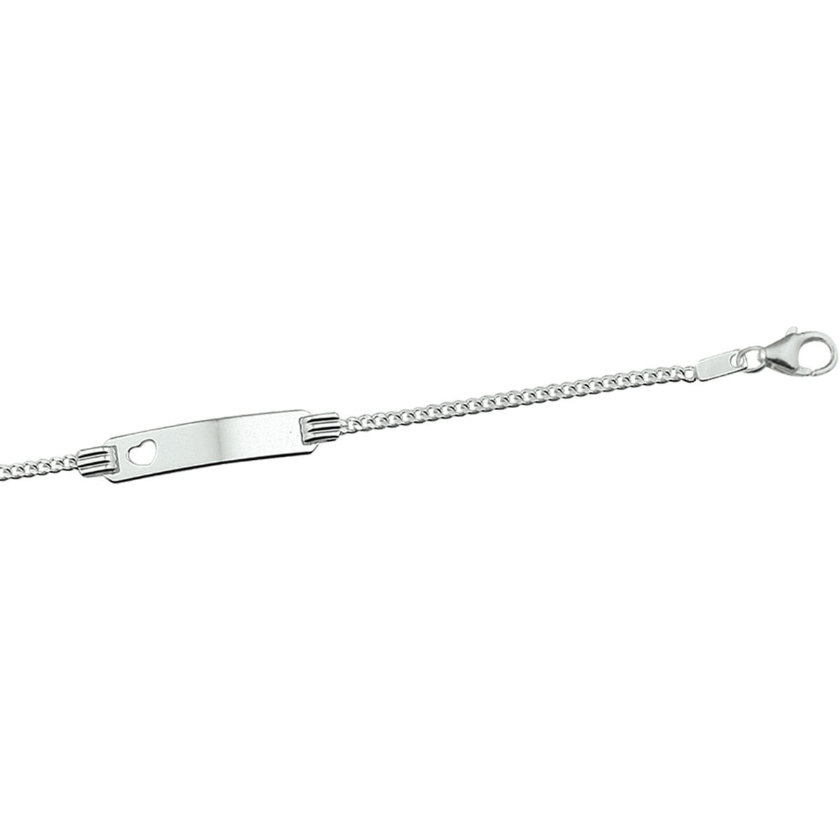 Armband met plaat en hart uitkeping-2