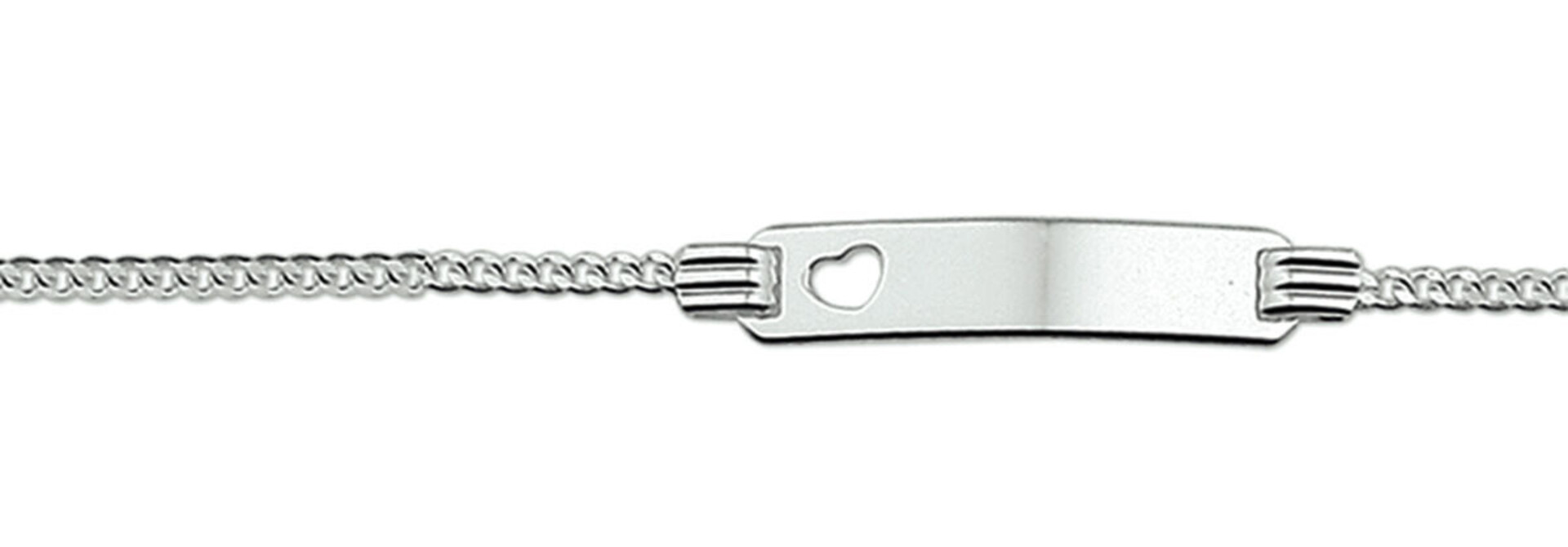 Armband met plaat en hart uitkeping