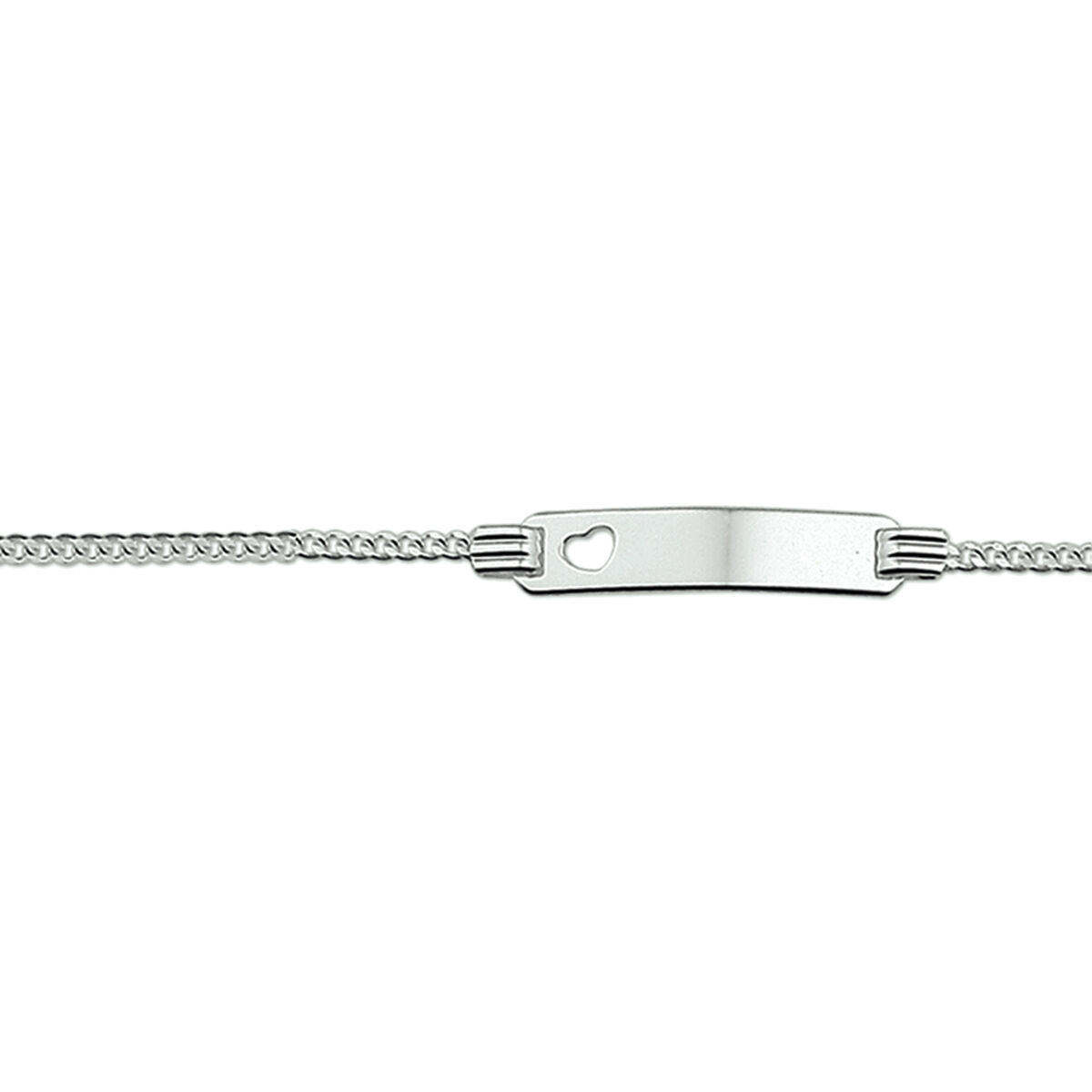Armband met plaat en hart uitkeping-1