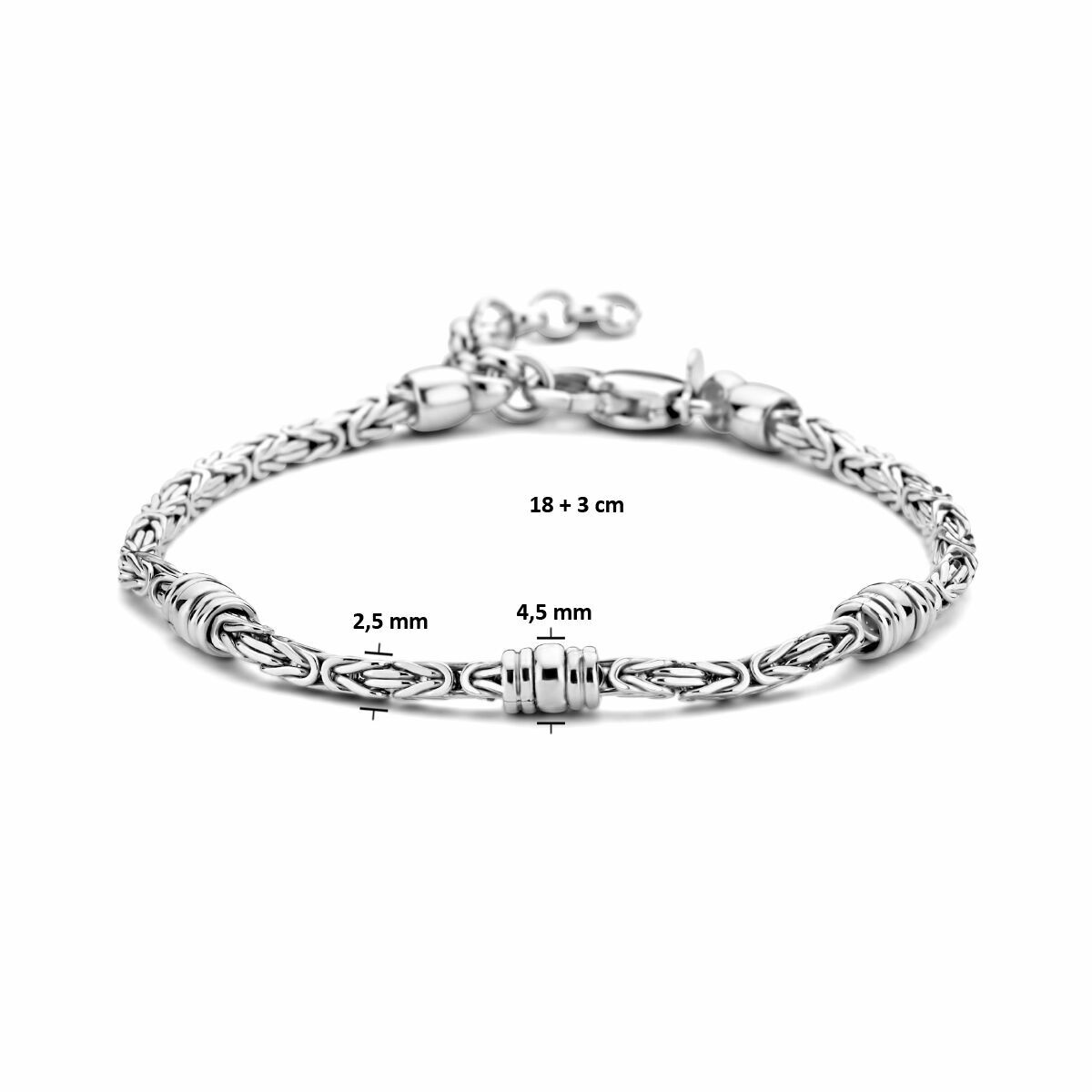 Armband koningsschakel met ringetjes-3