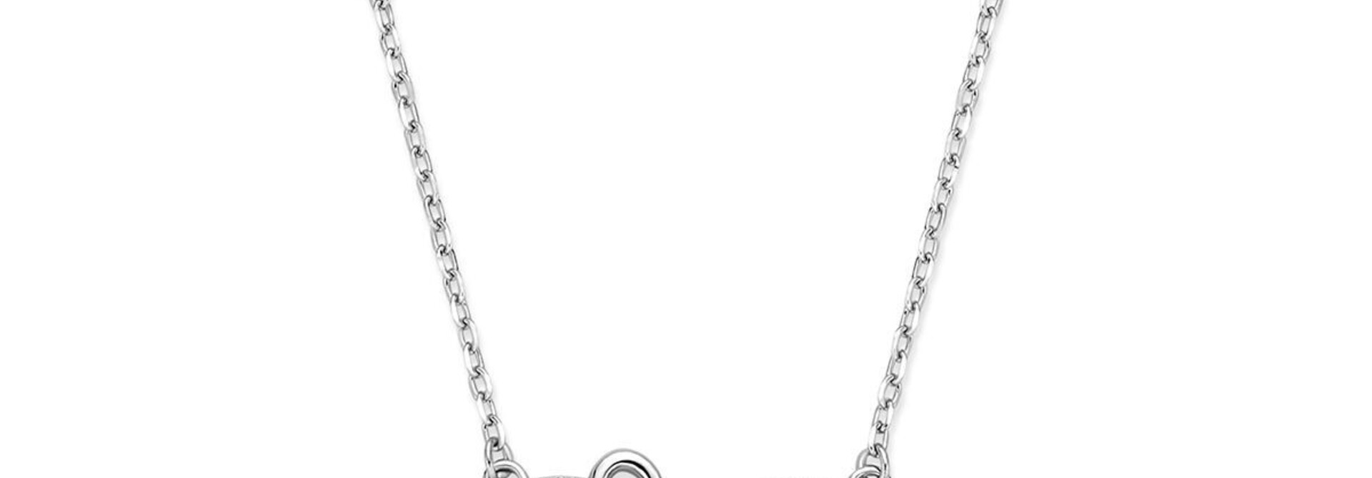 Ketting infinity met hart en zirkonia stenen