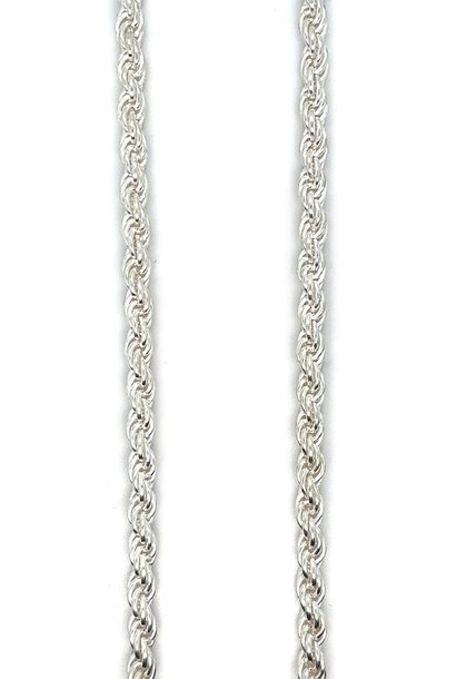 Rope chain hol zilver 5 mm