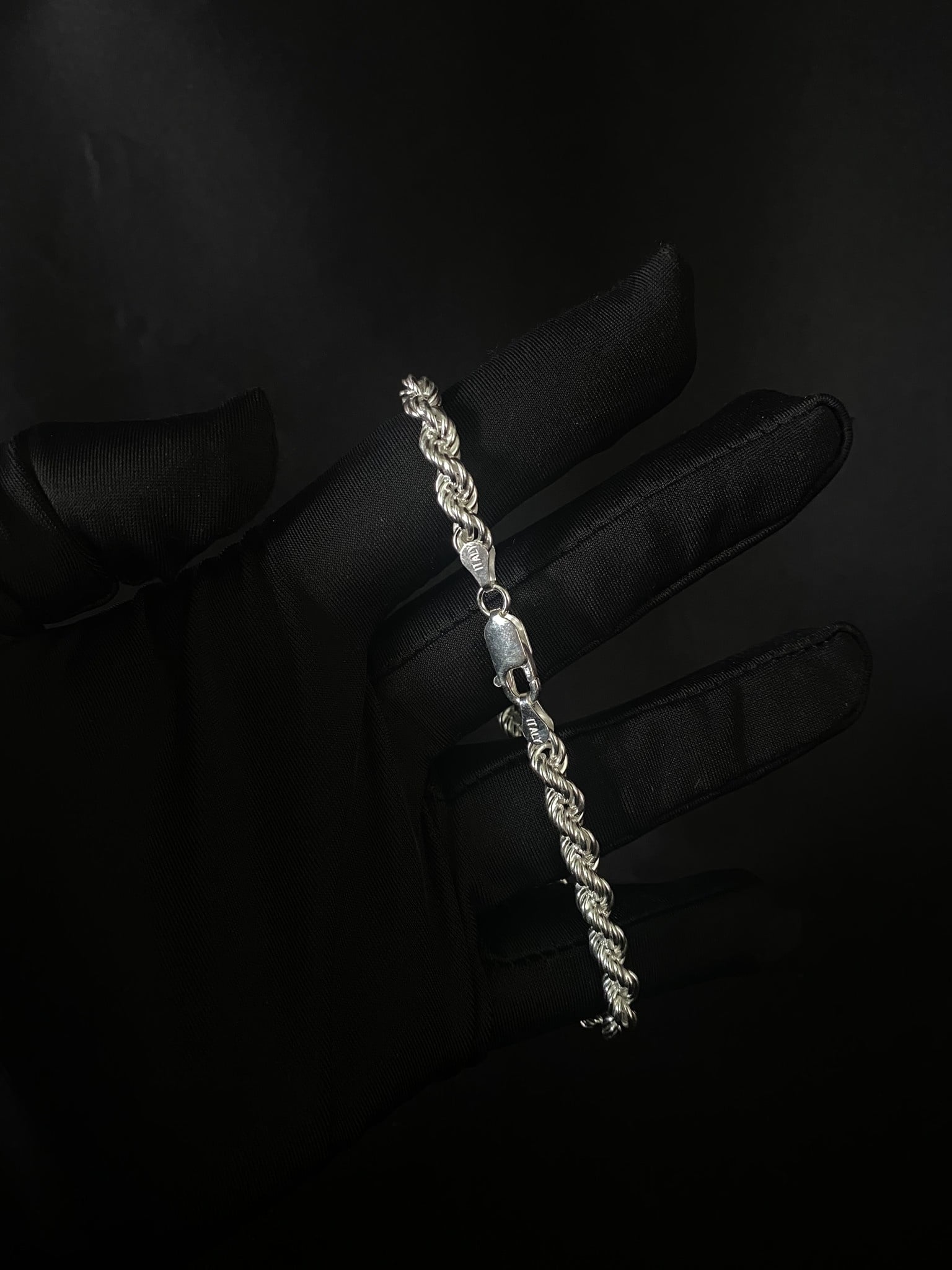 Rope armband zilver 4 mm-4