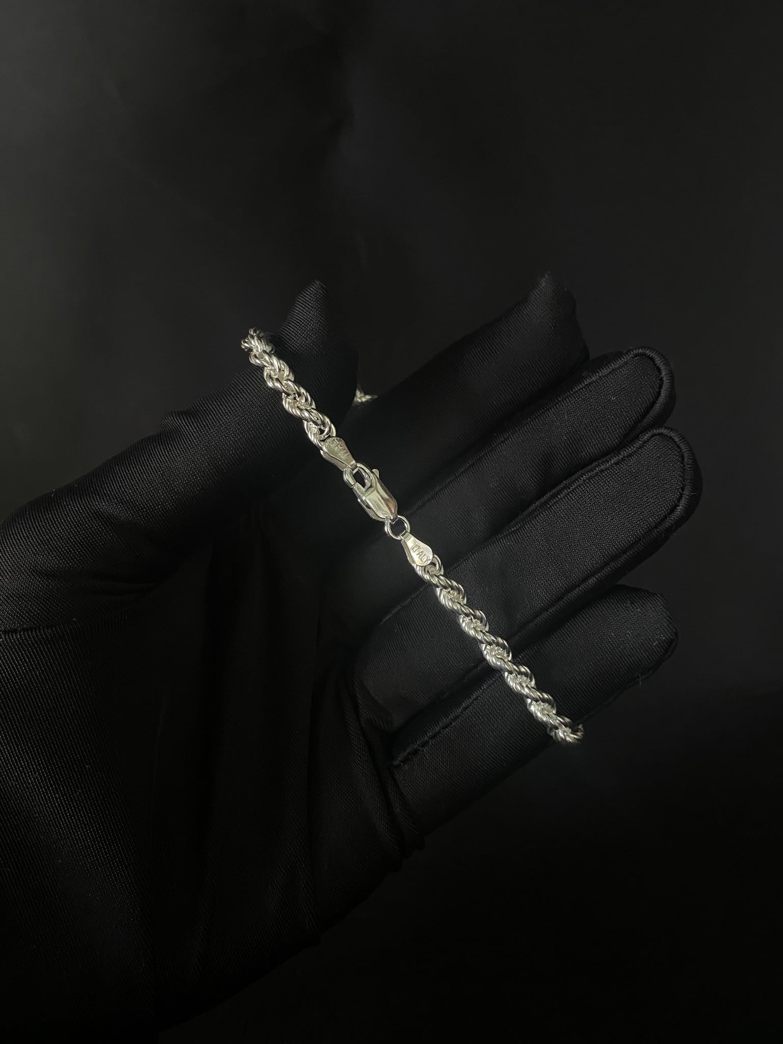 Rope armband zilver 3 mm-3