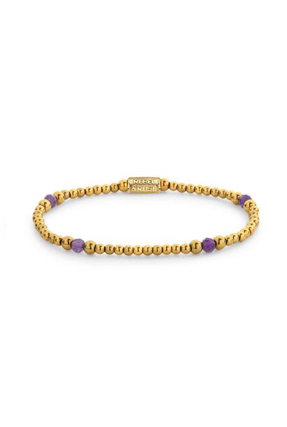 Mix Glass Rocks Tiger gold-coloured - 4mm S
