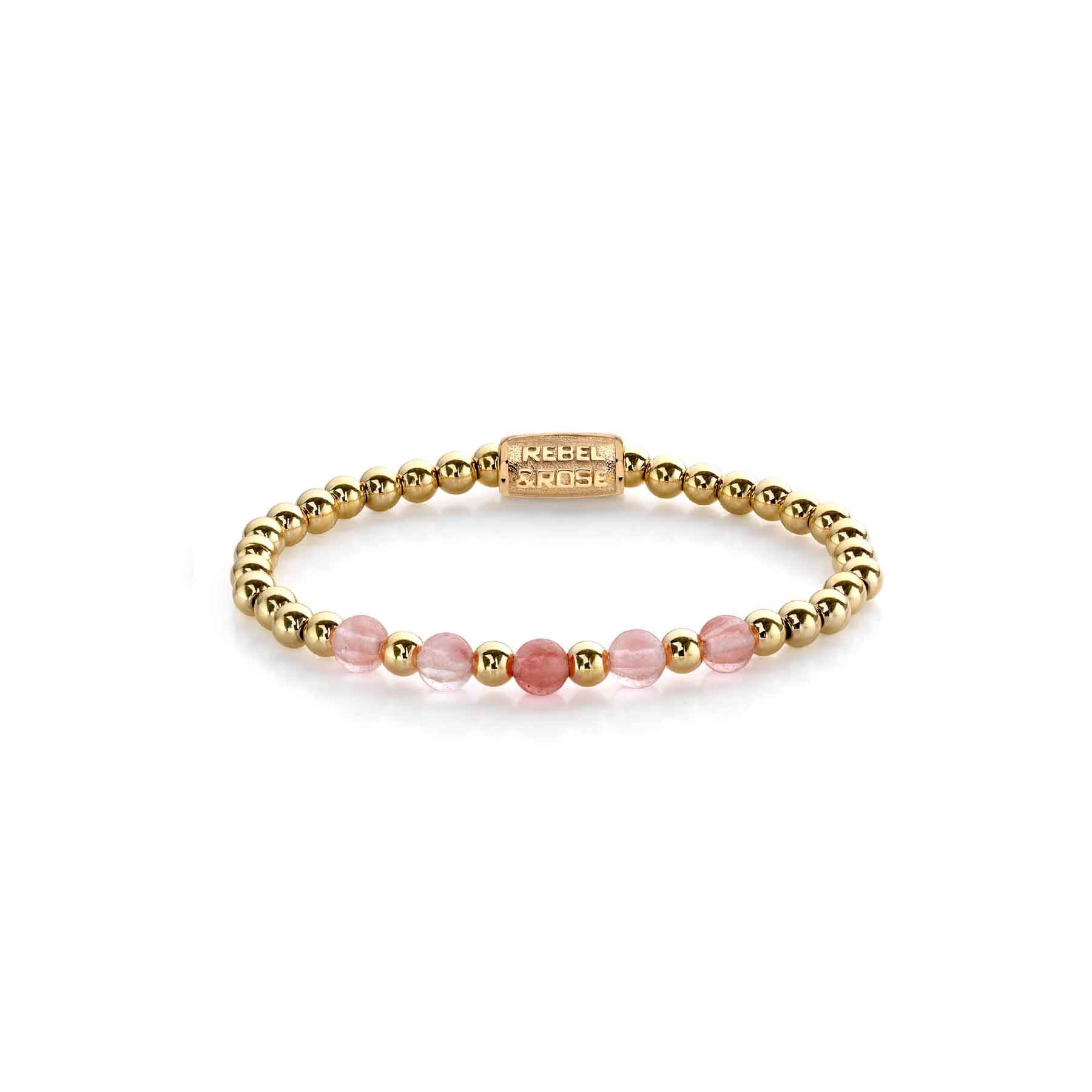 Yellowgold meets Cherry Rose - 6mm S-1