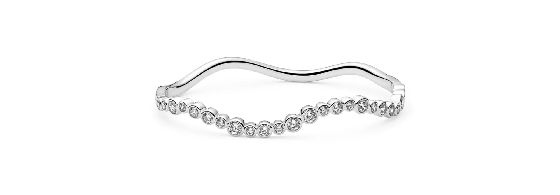 Armband Sif Jakobs Sardinien Wave model zilver met zirkonia’s