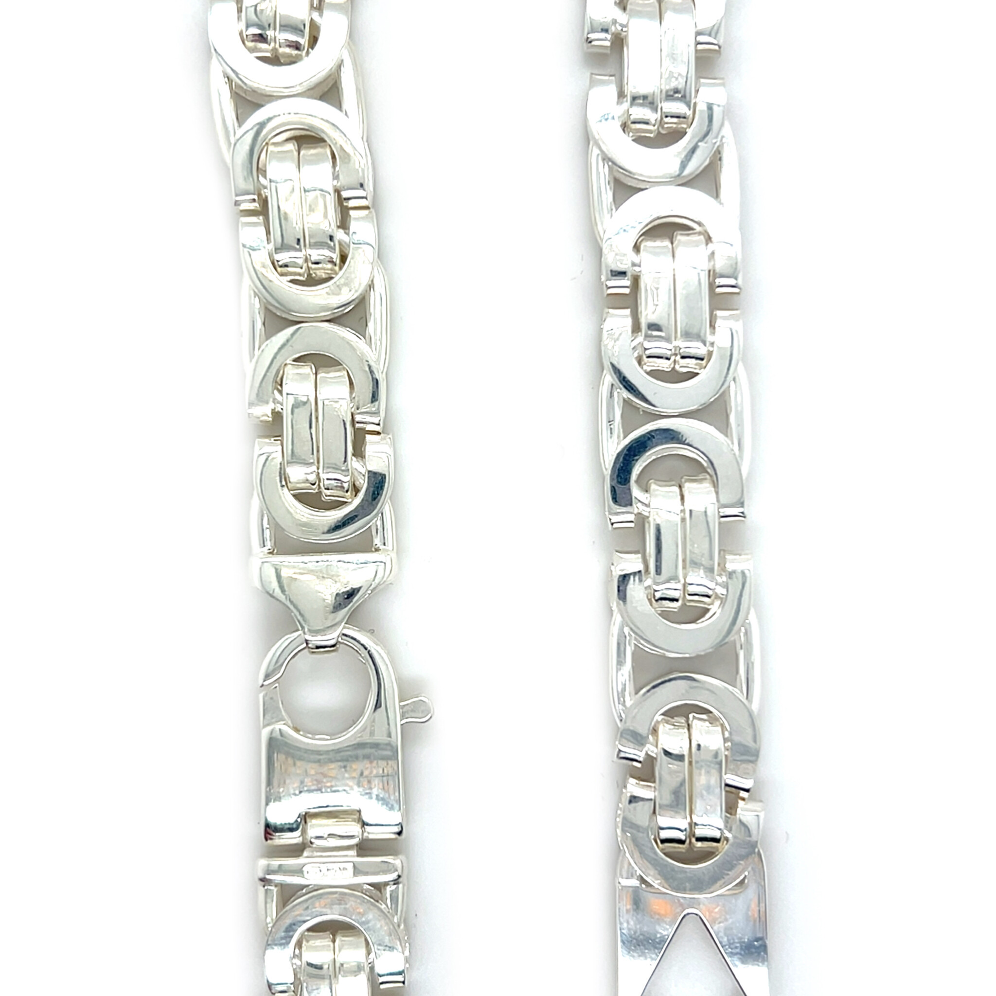 Ketting platte koning schakel met plat stuk ruitcut-2