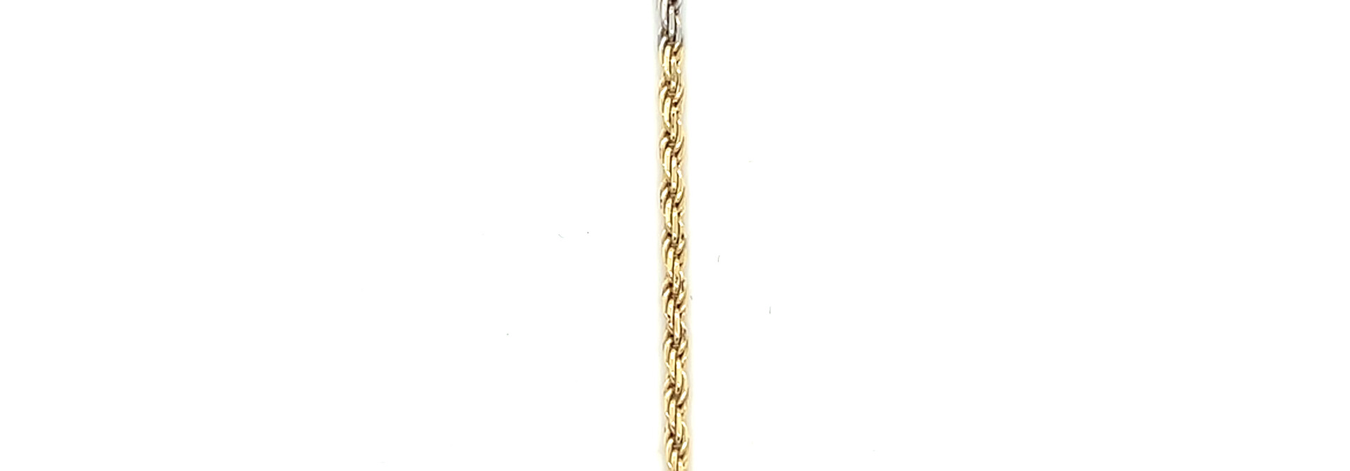 Armband rope met 3 kleuren goud