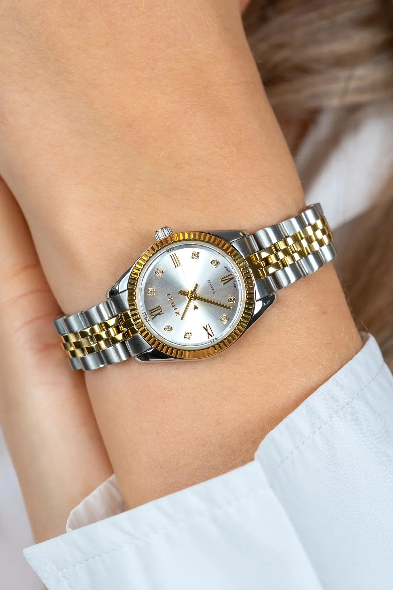 ZINZI Mini Iconic horloge 24mm zlv wijzerplaaten bicolor band-2