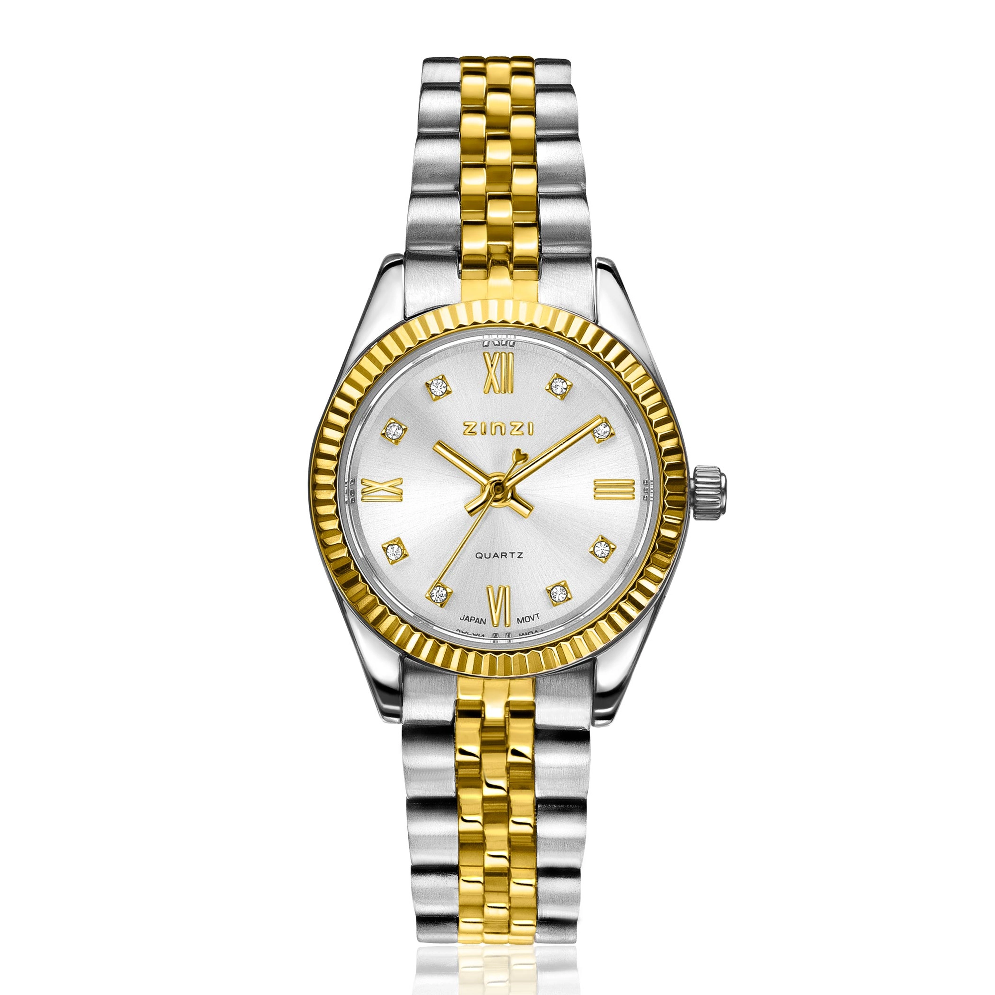 ZINZI Mini Iconic horloge 24mm zlv wijzerplaaten bicolor band-1