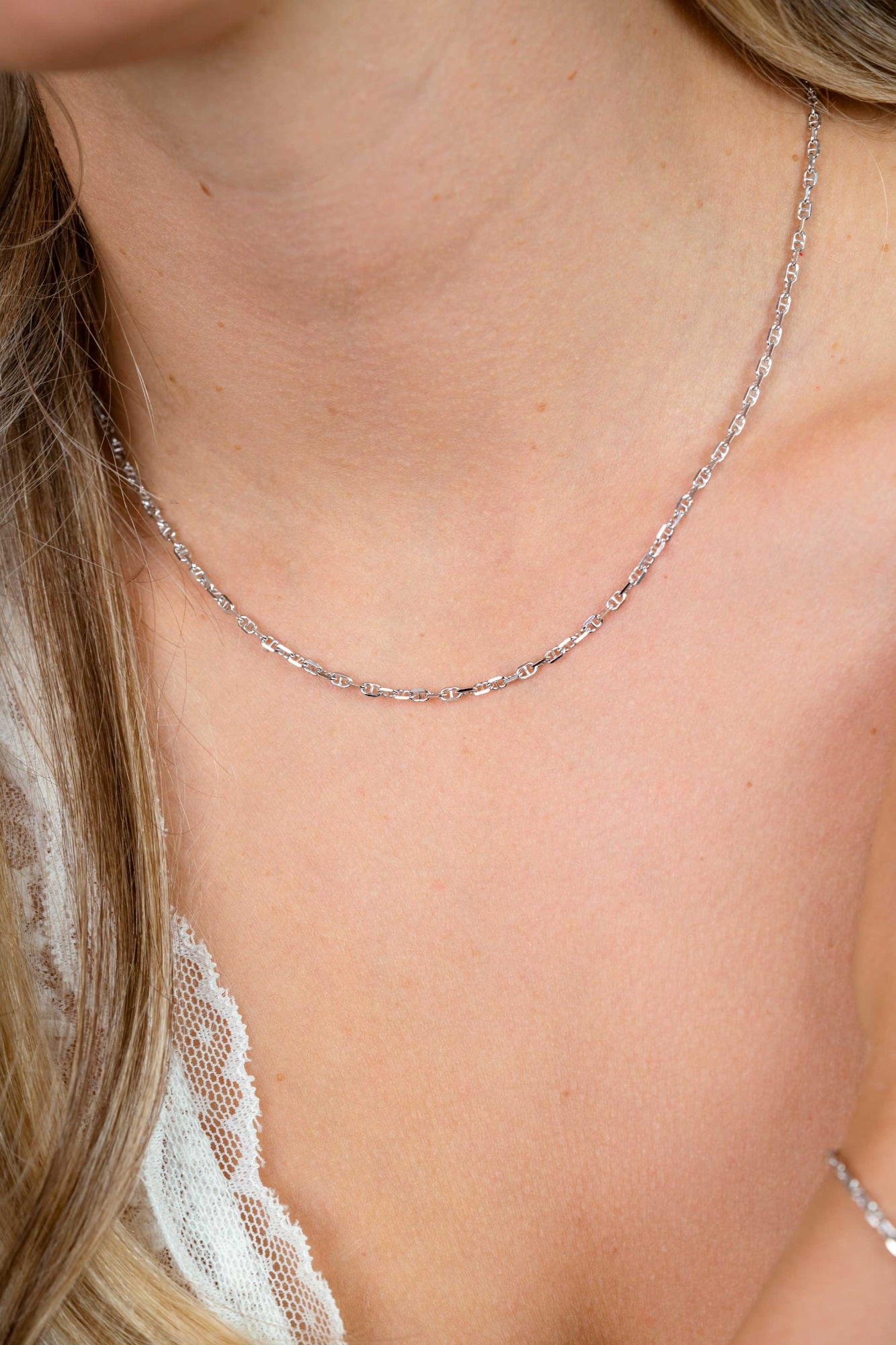 ZINZI zilveren collier massieve marine schakels-2