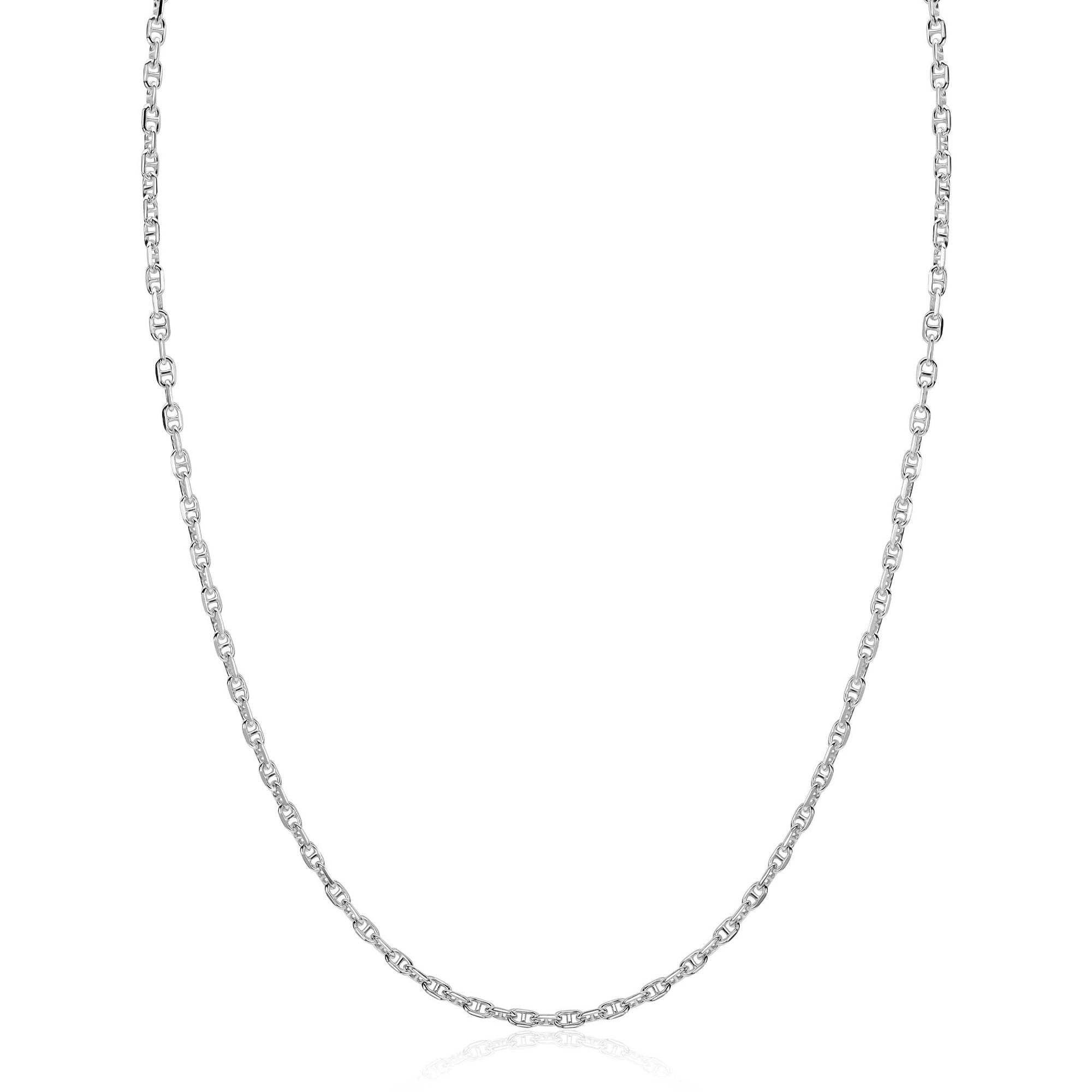 ZINZI zilveren collier massieve marine schakels-1