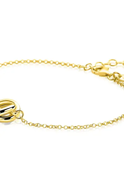 ZINZI zilveren geel vergulde armband