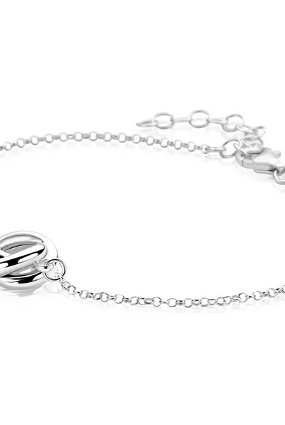 ZINZI zilveren armband 3 ringen in elkaar