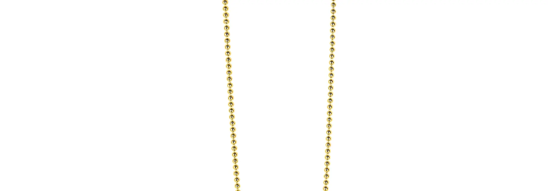 ZINZI zilveren bol collier 45 cm geel verguld