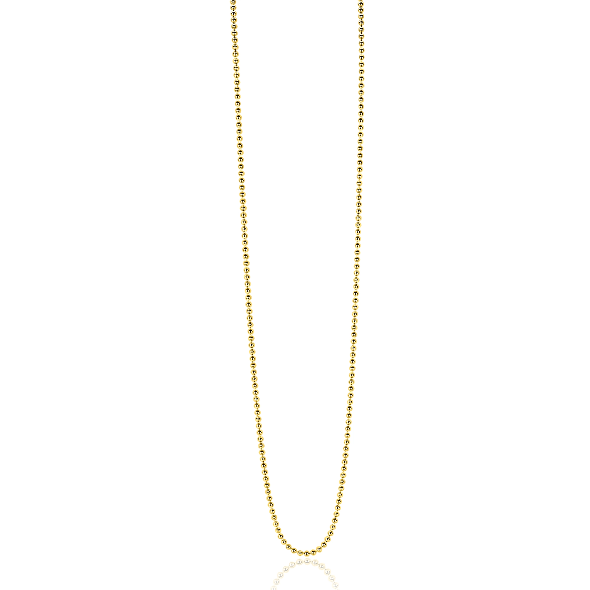ZINZI zilveren bol collier 45 cm geel verguld-1