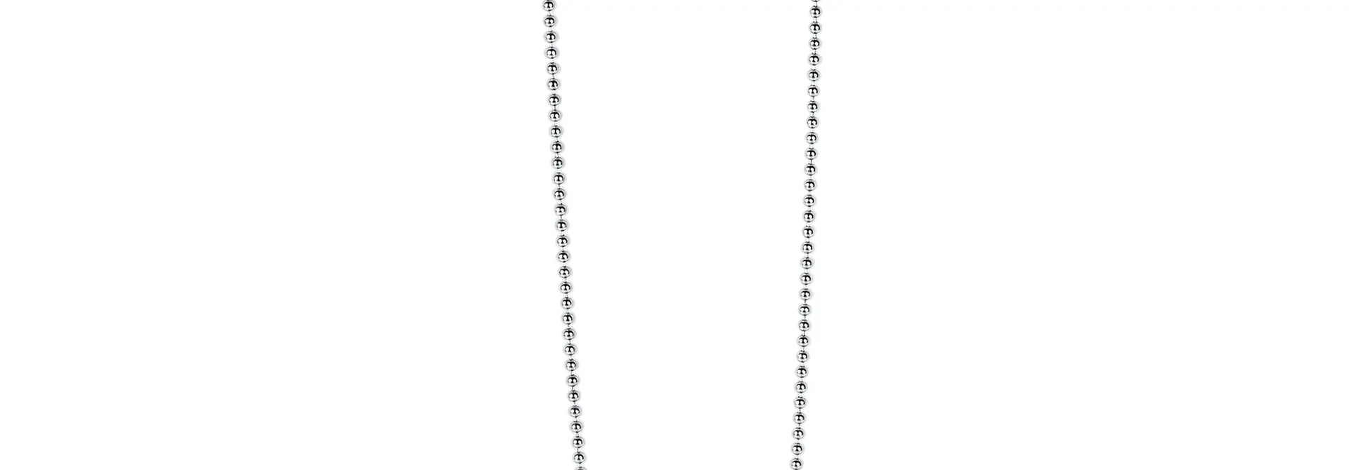 ZINZI zilveren bol collier 45 cm
