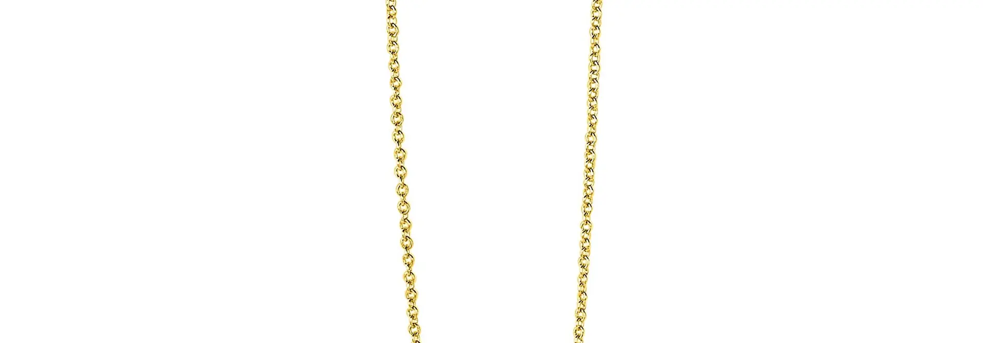 ZINZI zilveren anker collier 45 cm geel verguld