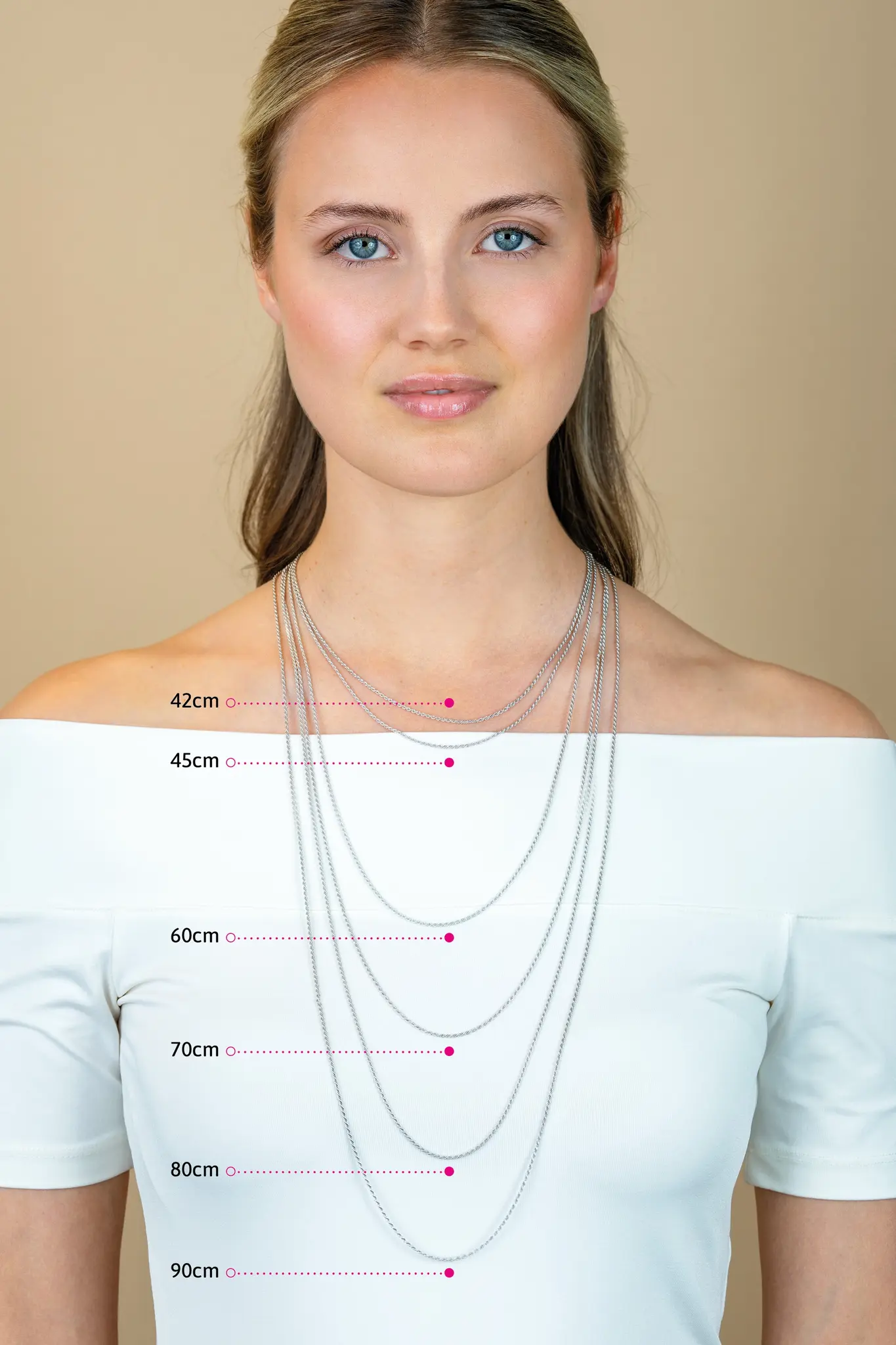 ZINZI zilveren anker collier 45 cm-2