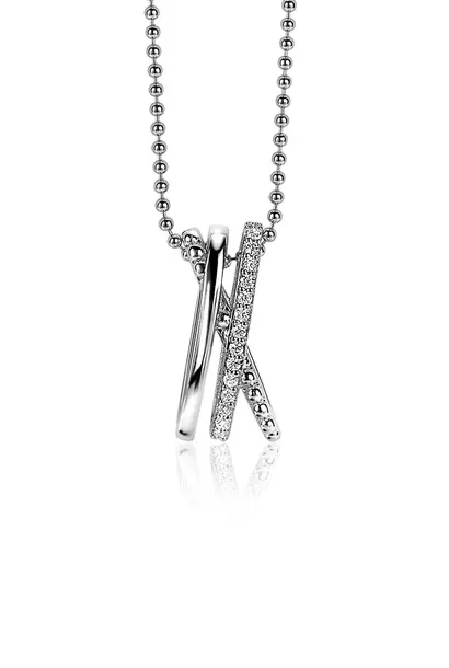 ZINZI zilveren hanger cross-over