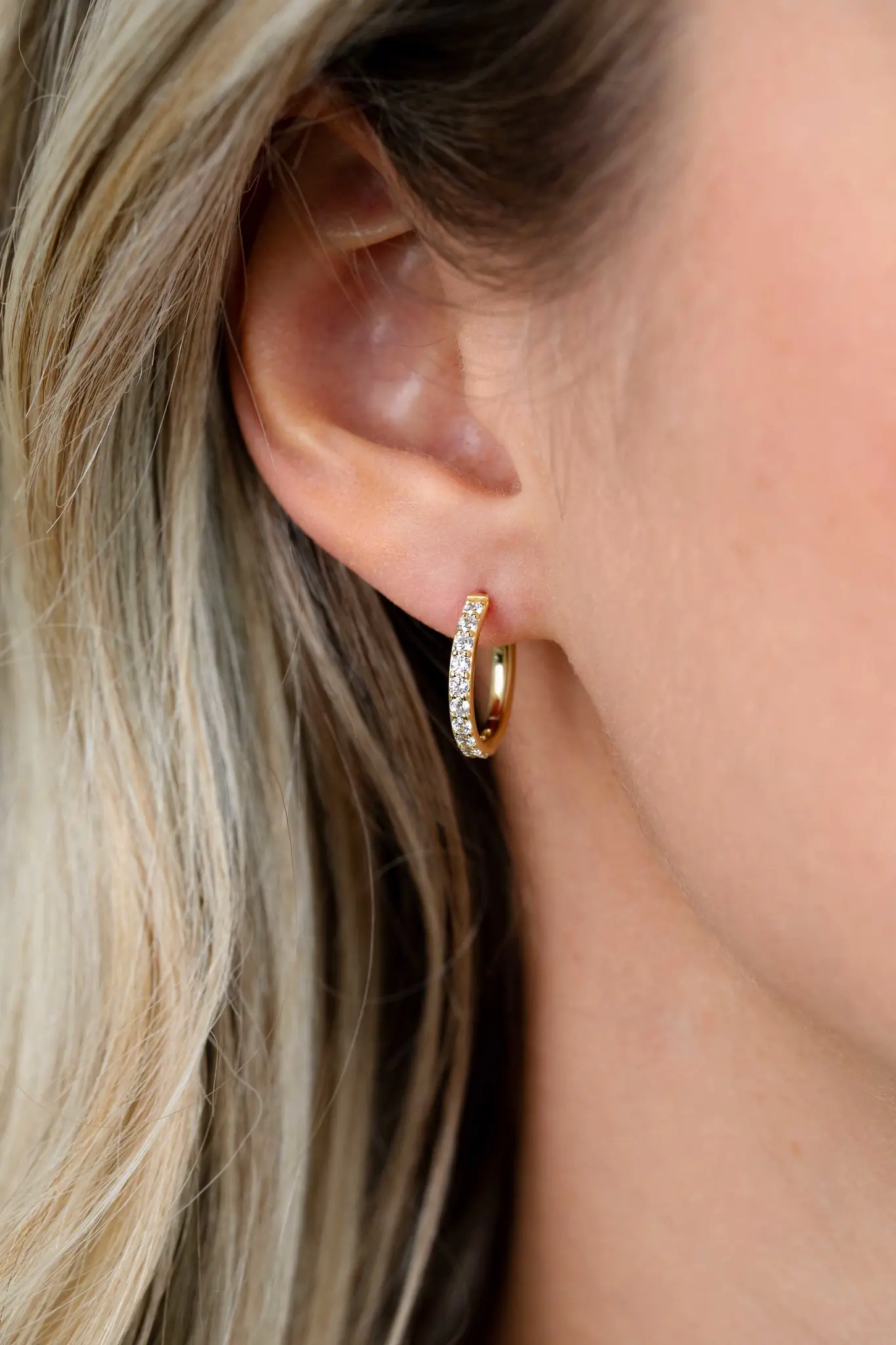 ZINZI zilveren oorringen geel vergulde met zirkonia's 16x2mm-3