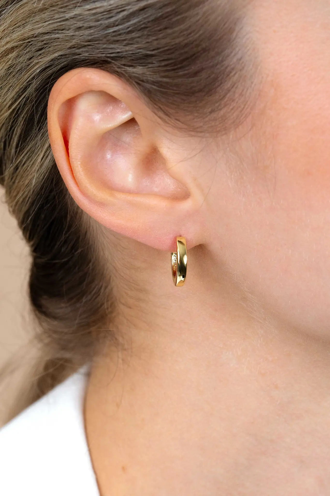 ZINZI zilveren klapcreolen geel 15x3mm-2