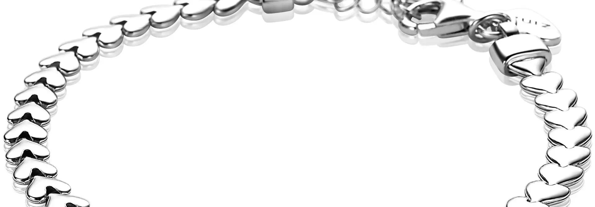ZINZI zilveren armband hartjes