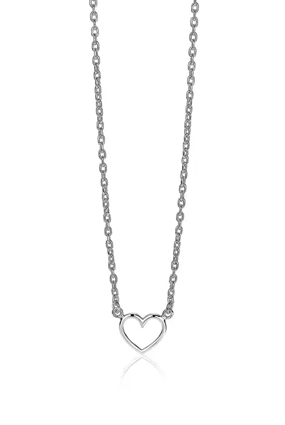 ZINZI zilveren collier met open hartje
