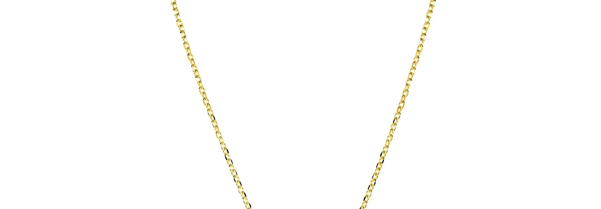 ZINZI zilveren collier geel vergulde met klaver zirkonia en hartje