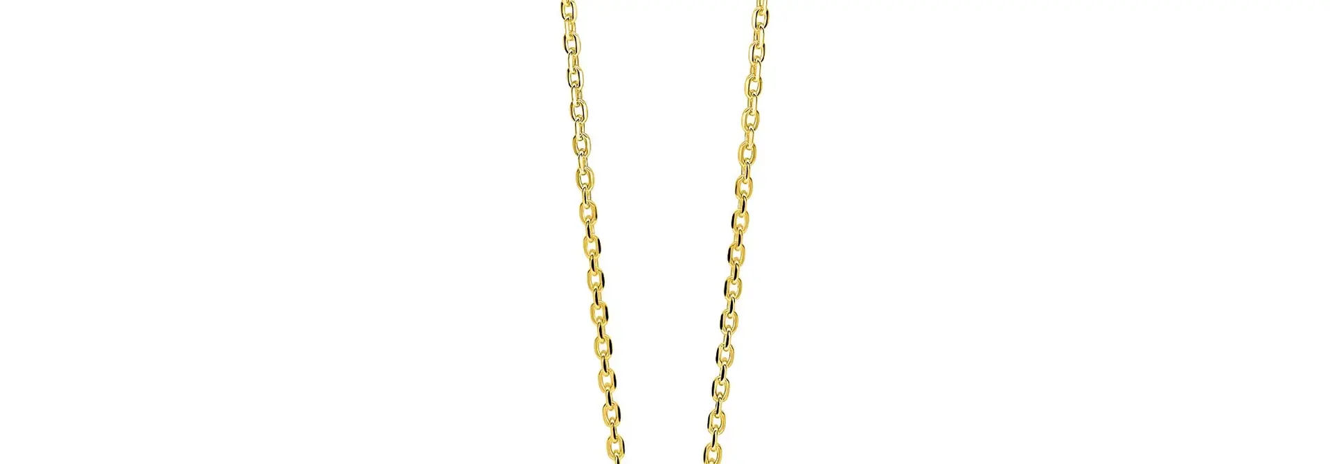 ZINZI zilveren collier geel verguldedruppel met pave zirkonia