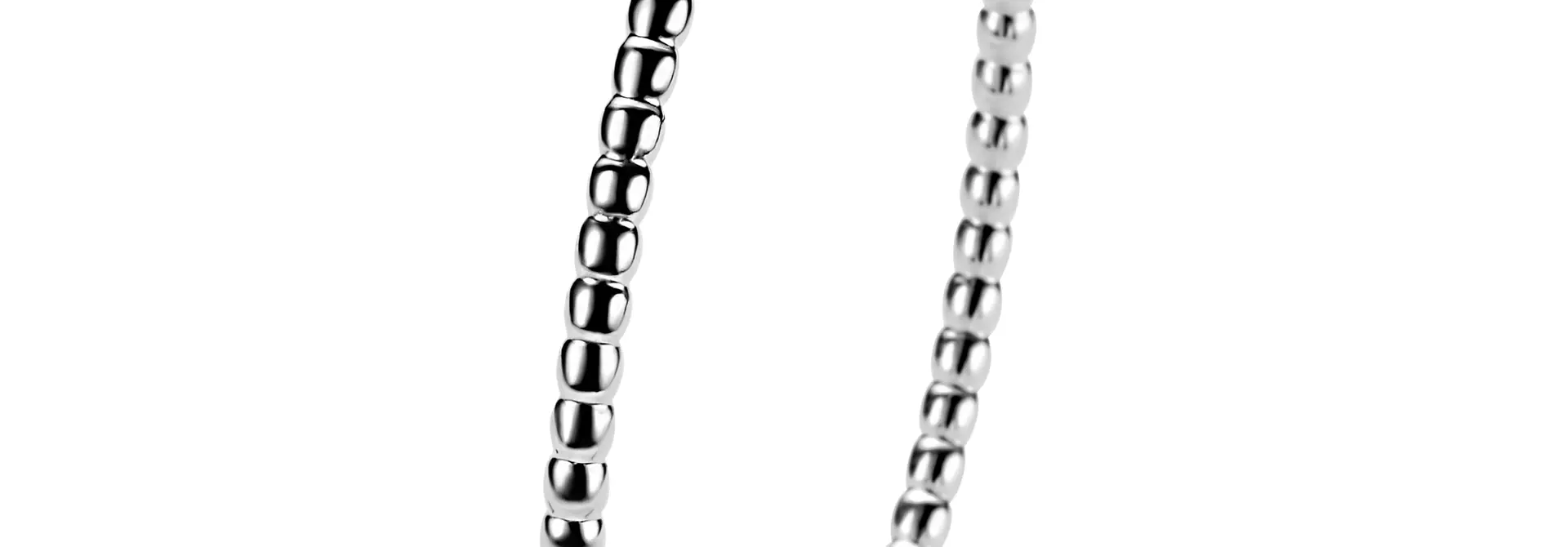 ZINZI zilveren bangle armband bolletjes 3 mm